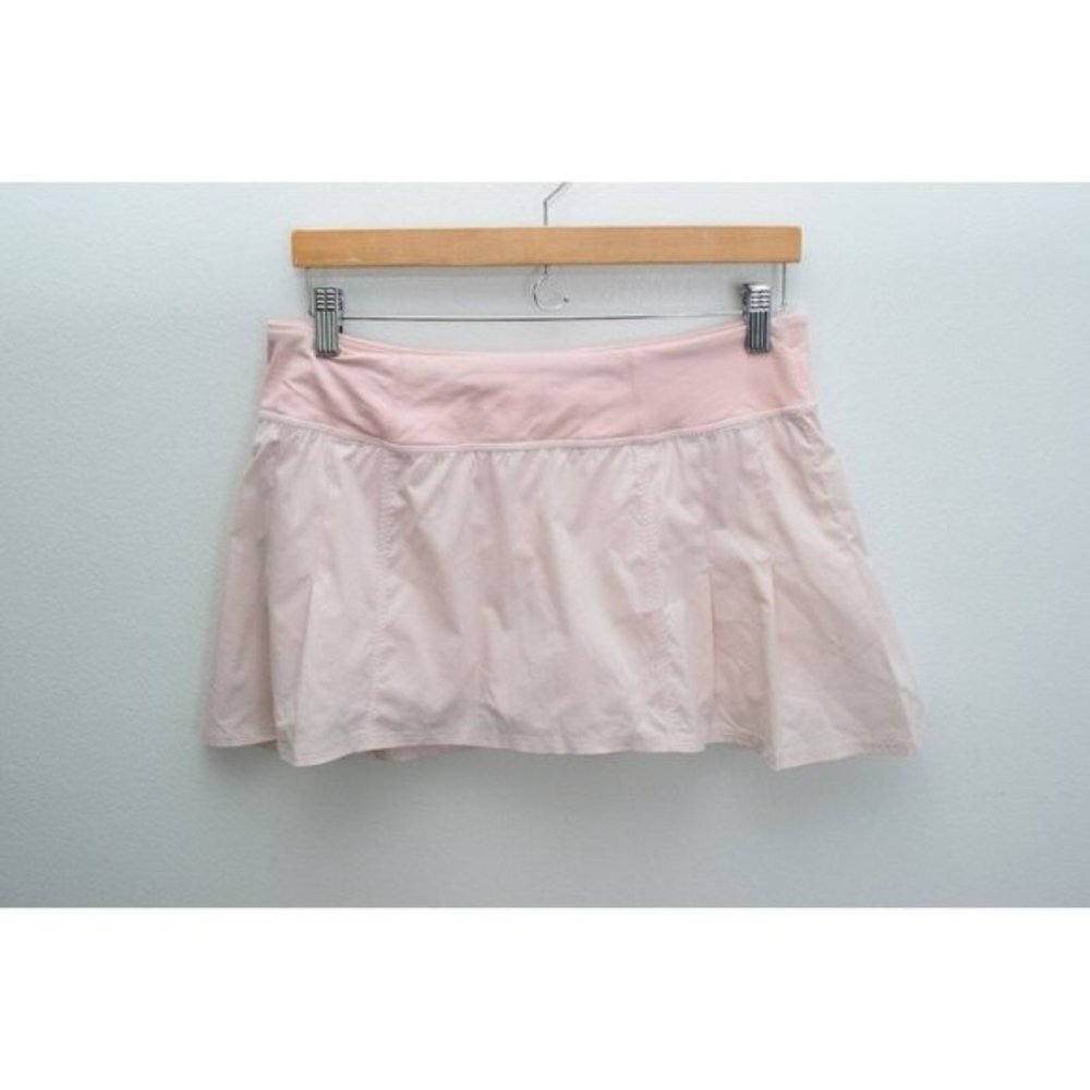 Lululemon 8 Run In the Sun Skirt Blush Quartz Pink We Stripe READ